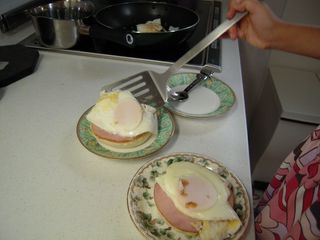 娘が朝食を作ってくれました