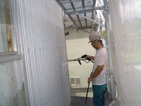 森町　O様邸　外壁塗装リフォーム②（高圧水洗浄） 2012/08/01 12:59:36